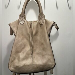 Free People Taupe Cow Leather Bag/Backpack
